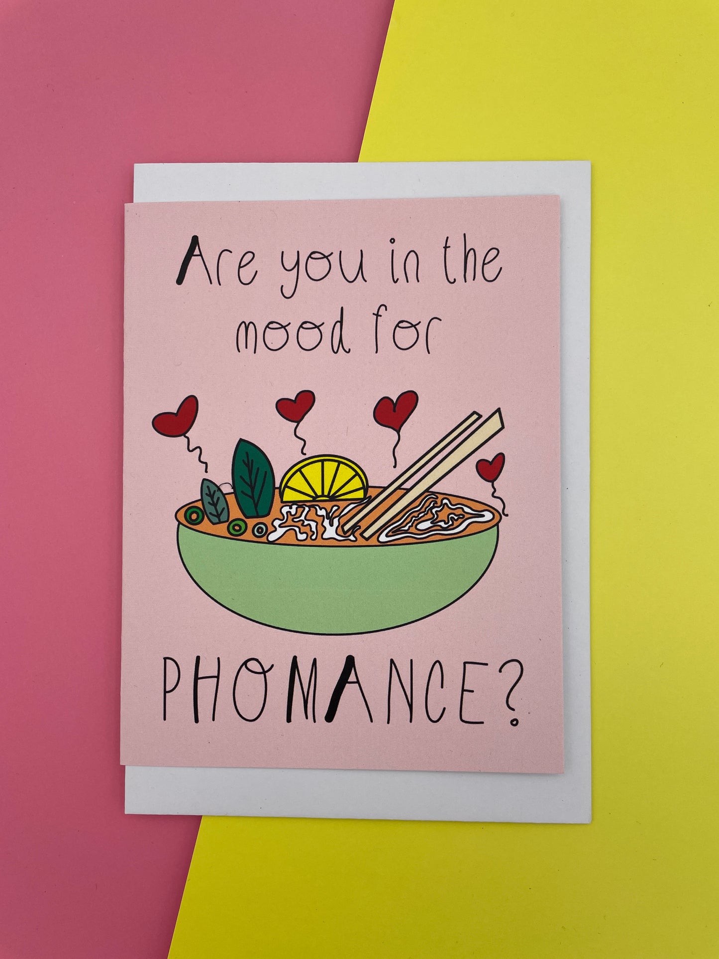 Are you in the mood for phomance? greeting card