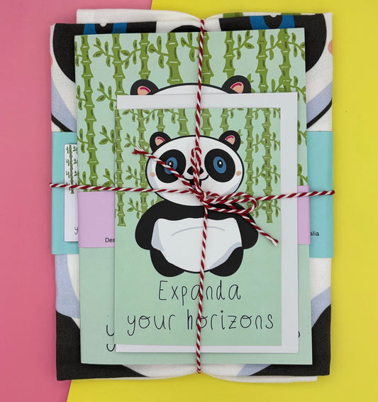 Panda tea towel bundle