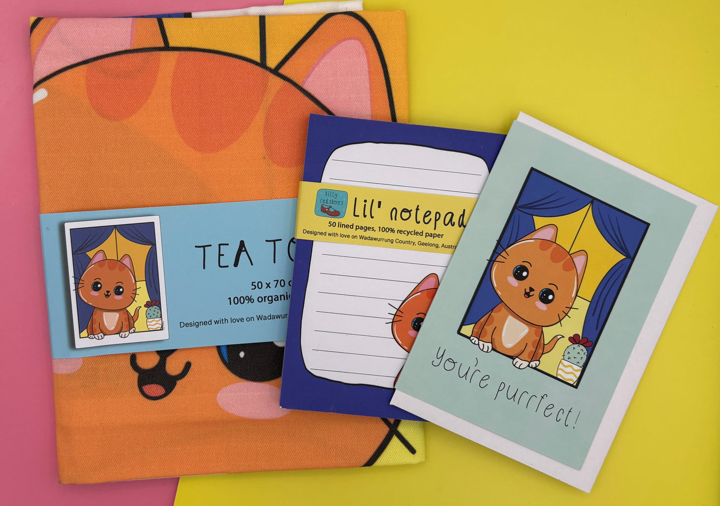 Cat tea towel bundle