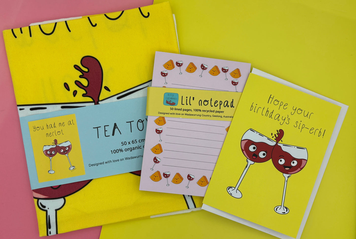 Wine tea towel bundle