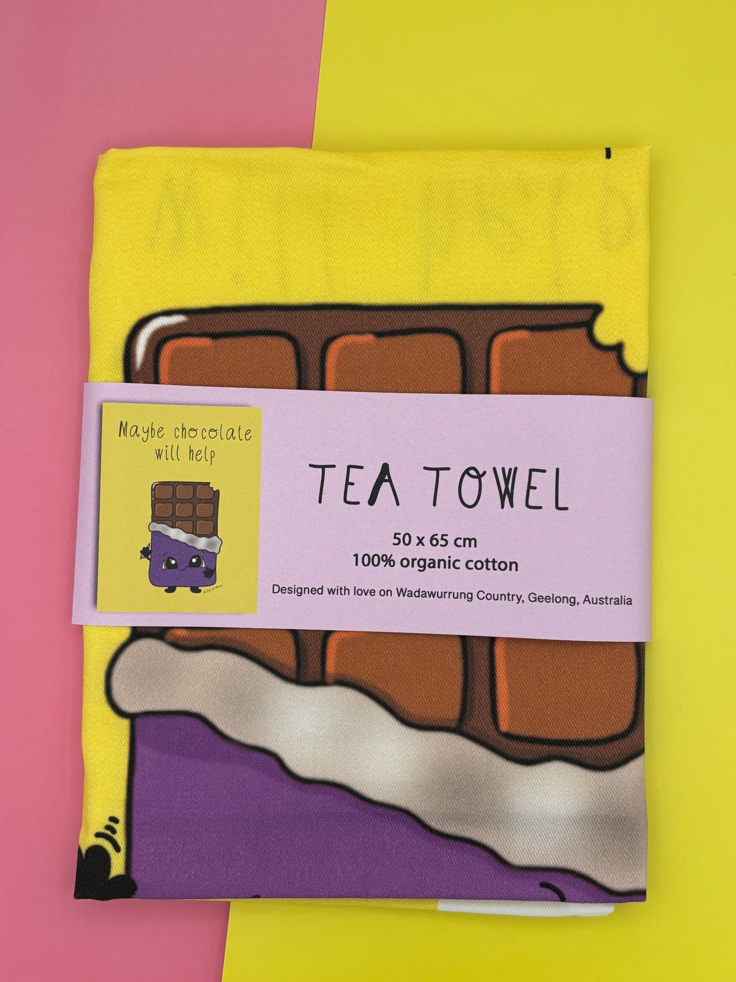 Chocolate tea towel