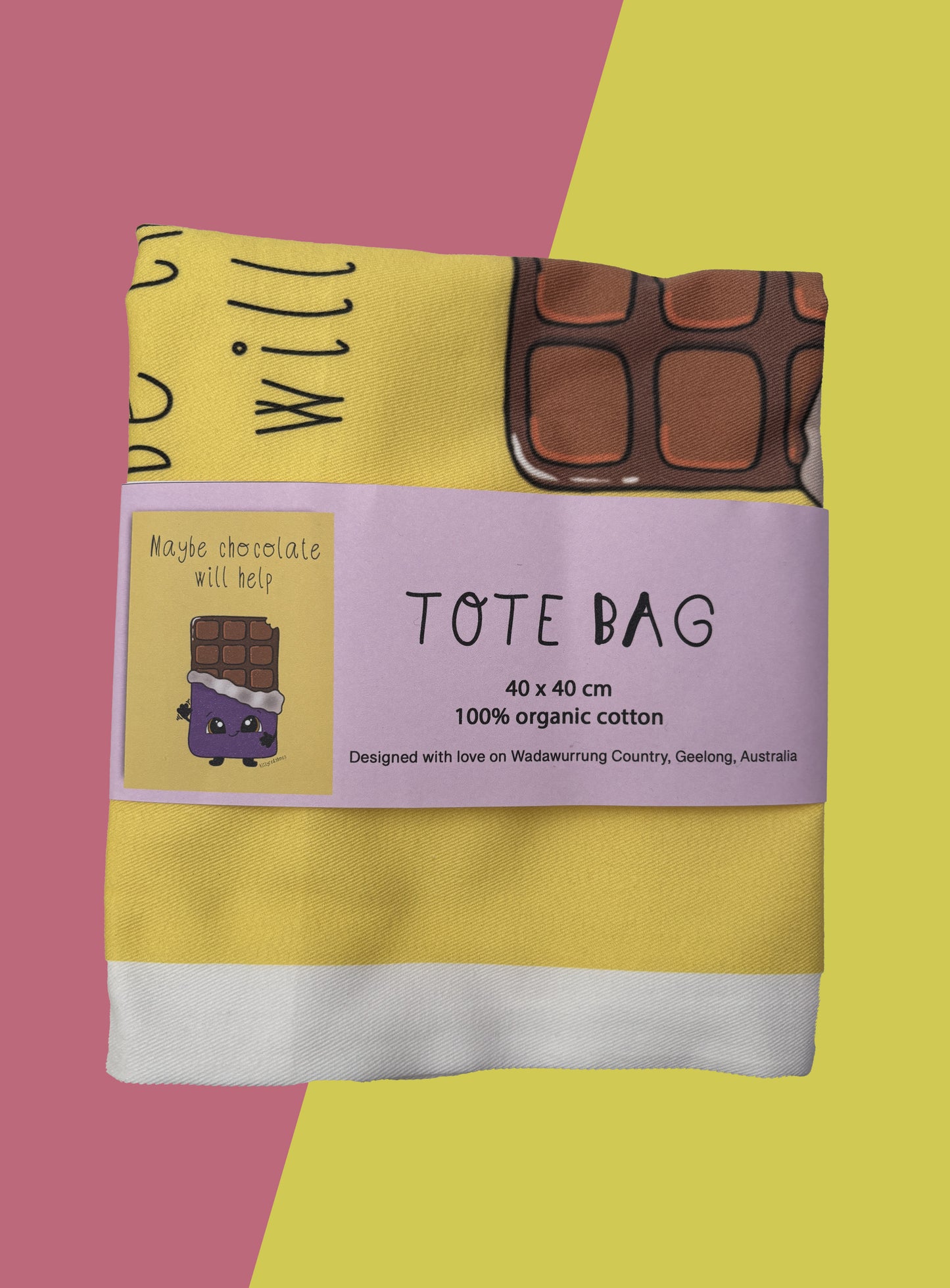 Chocolate tote bag