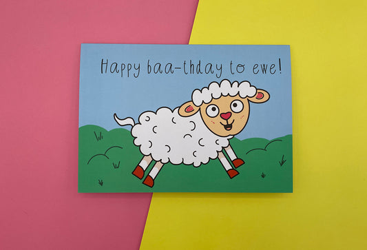 Happy baa-thday to ewe! greeting card
