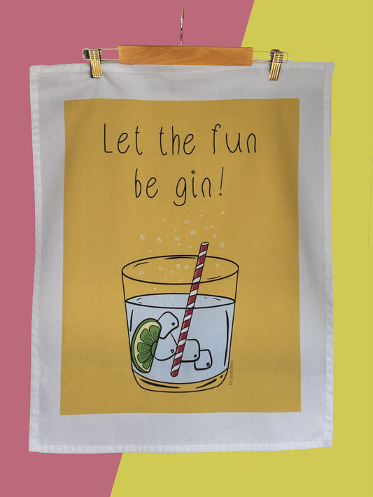 Gin tea towel