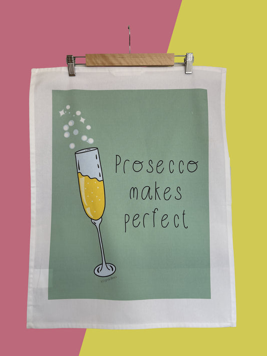Prosecco tea towel